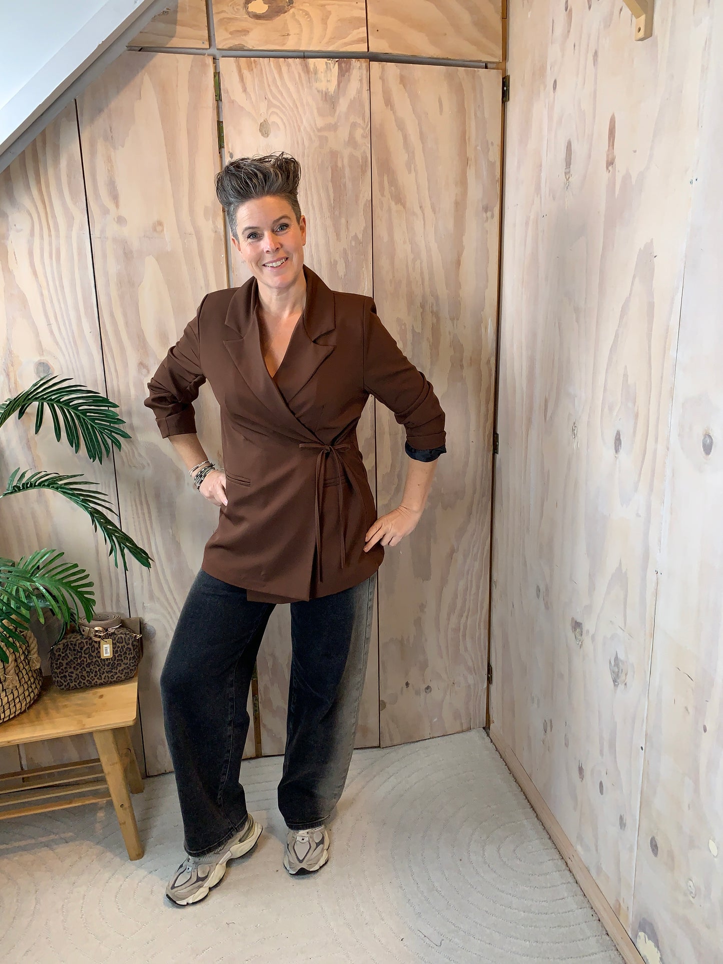 Nr92 overslag blazer Azzurro