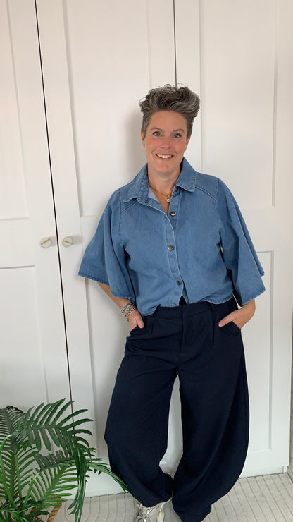 Spijker blouse Milou Ambika