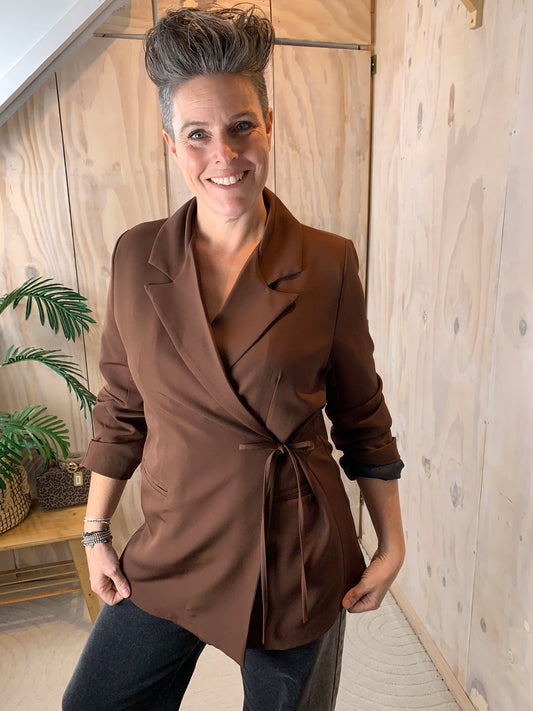 Nr92 overslag blazer Azzurro