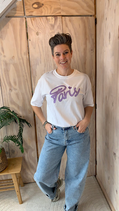 T shirt paris Azzurro
