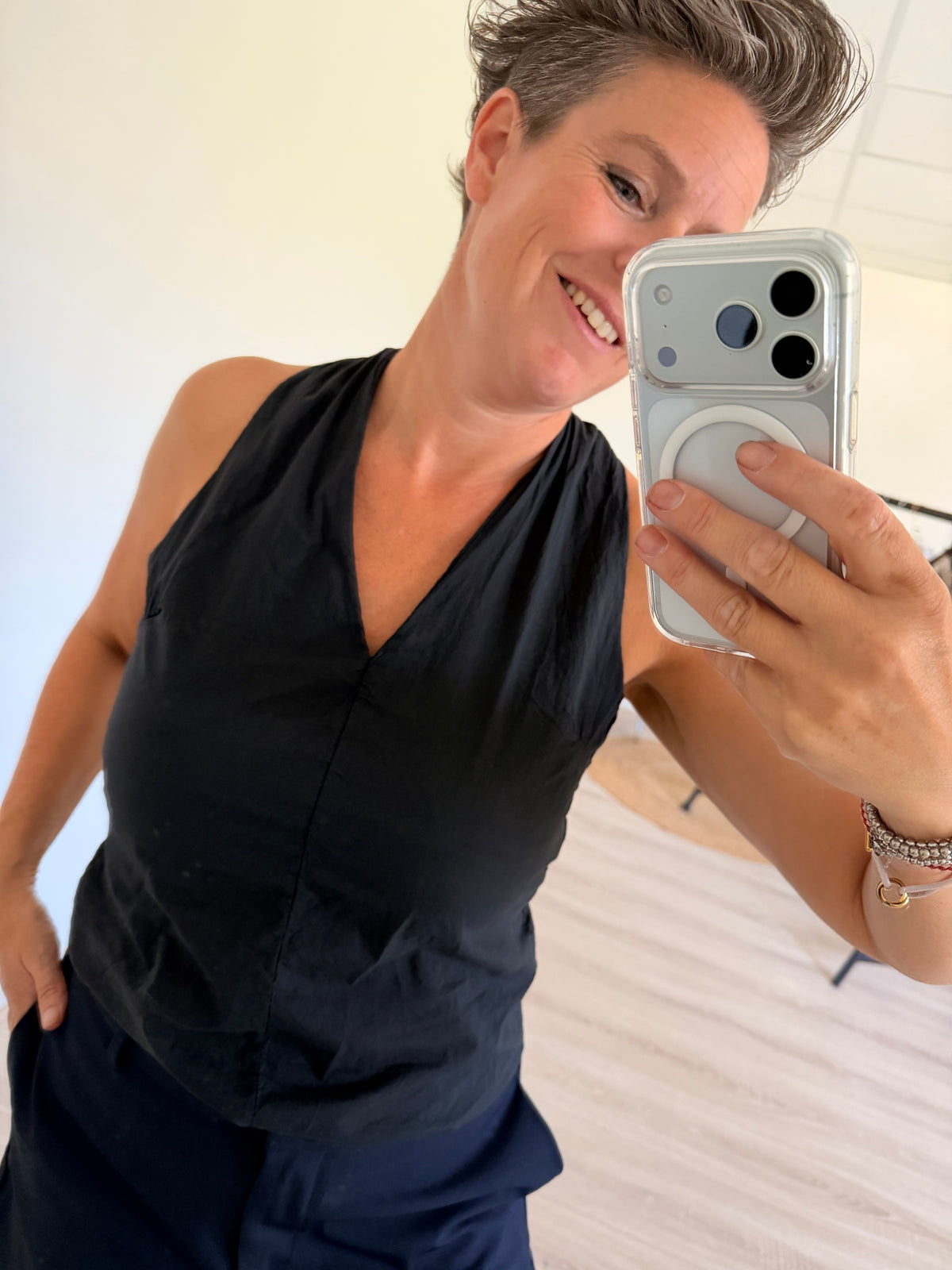 🖤 Top Twist Zwart Lissy