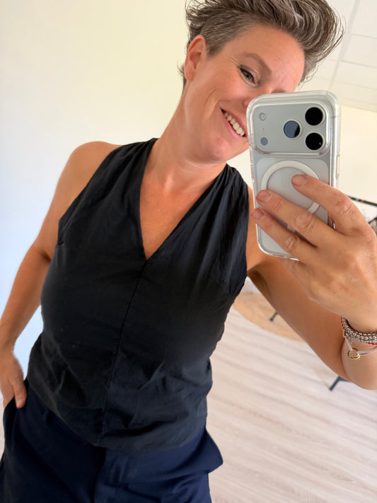 🖤 Top Twist Zwart Lissy