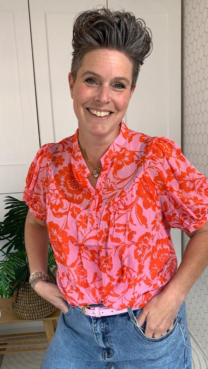 Blouse bloem